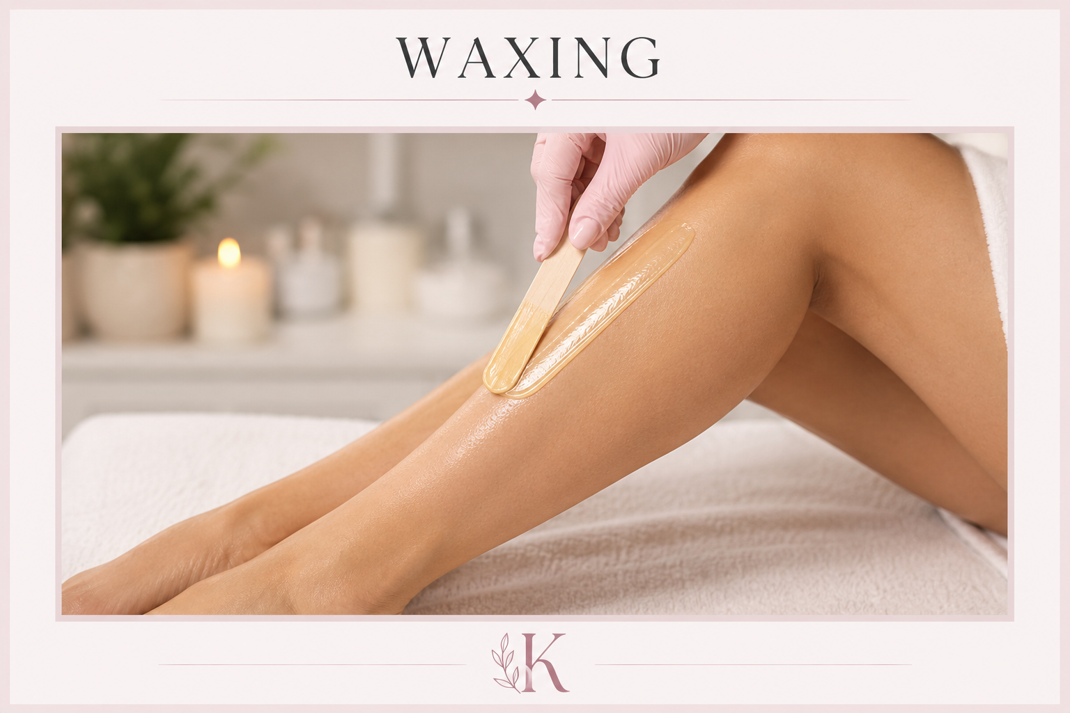Leg waxing treatment