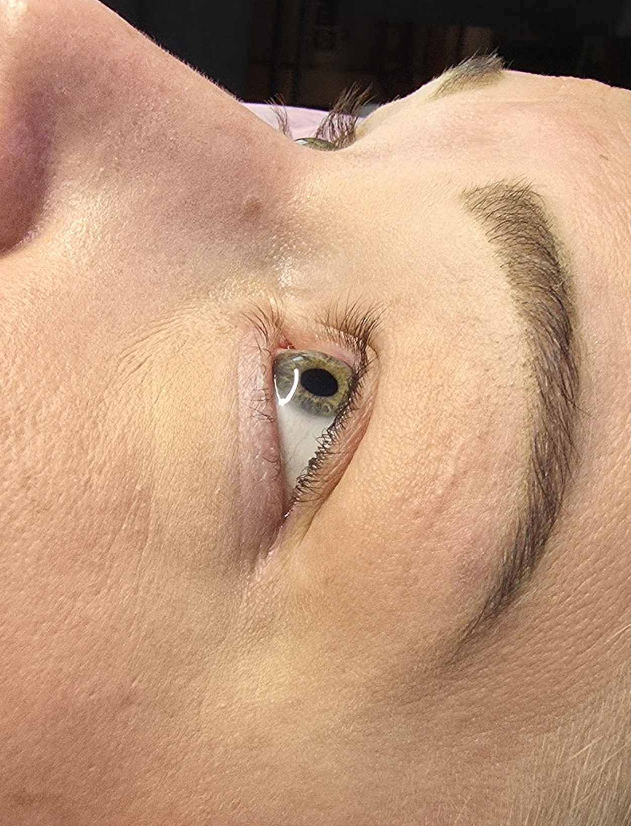 Eyelash extensions before and after